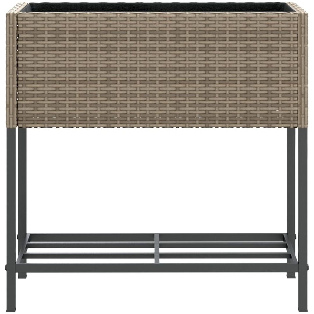 Odlingslåda med hylla grå konstrottning vidaXL 70 x 28 x 70 cm – bild 5