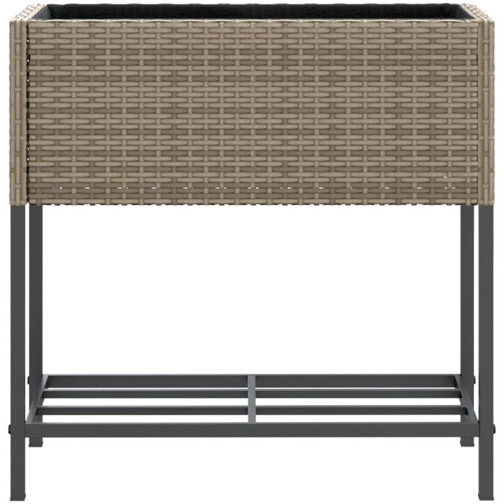 Odlingslåda med hylla grå konstrottning vidaXL 70 x 28 x 70 cm – bild 5
