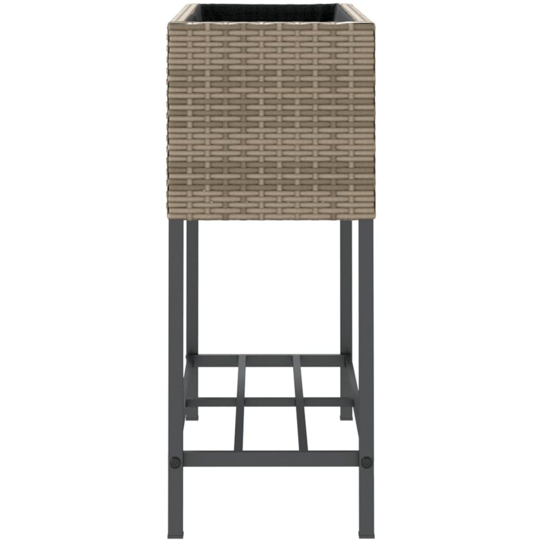 Odlingslåda med hylla grå konstrottning vidaXL 70 x 28 x 70 cm – bild 6