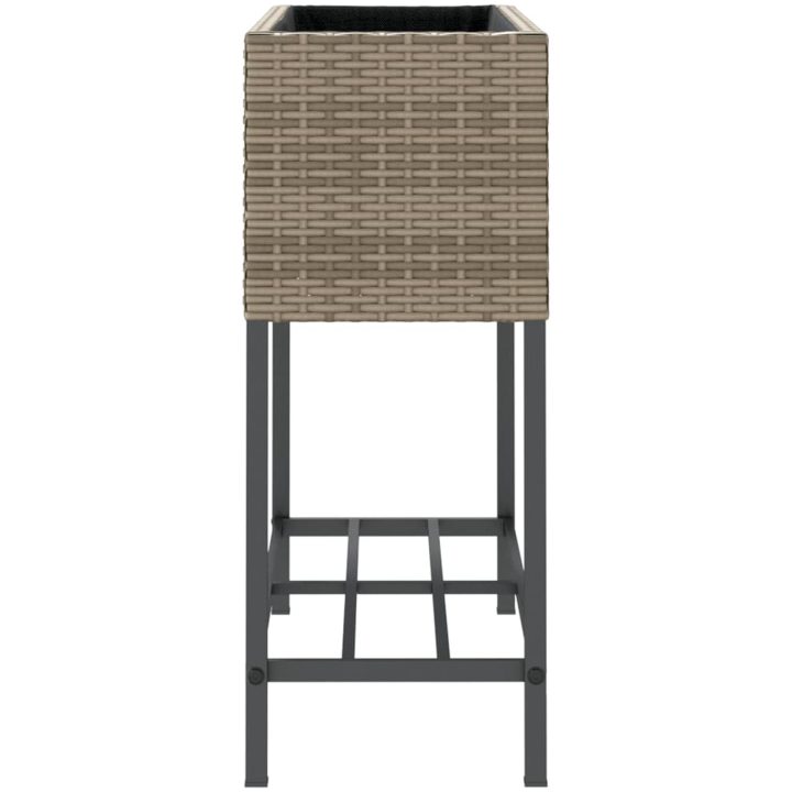 Odlingslåda med hylla grå konstrottning vidaXL 70 x 28 x 70 cm – bild 6