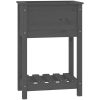 Odlingslåda med hylla grå massiv furu vidaXL 54 x 34.5 x 81 cm – miniatyr 2