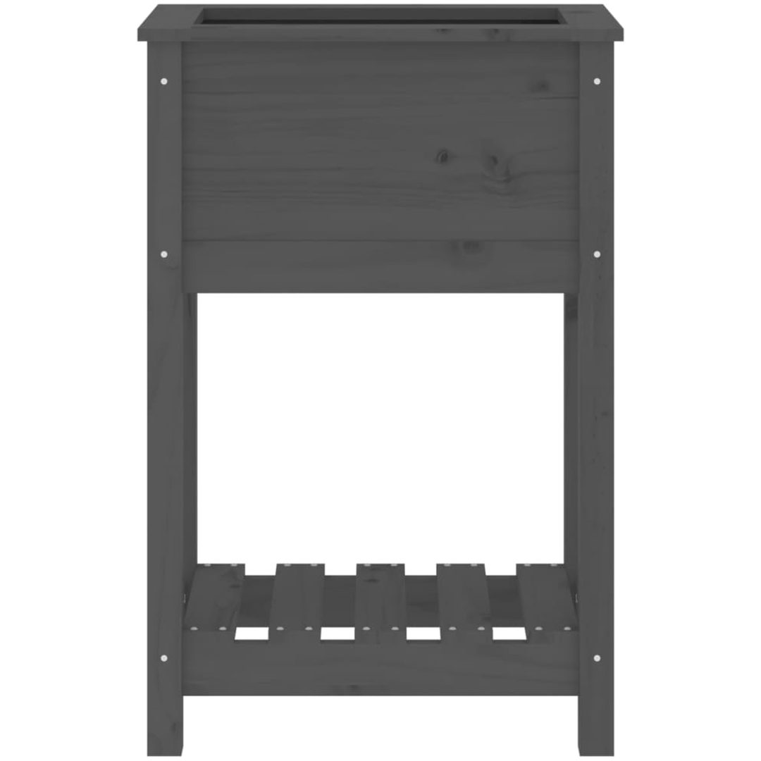 Odlingslåda med hylla grå massiv furu vidaXL 54 x 34.5 x 81 cm – bild 5