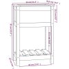 Odlingslåda med hylla grå massiv furu vidaXL 54 x 34.5 x 81 cm – miniatyr 8