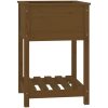 Odlingslåda med hylla honungsbrun 54x54x81 cm massiv furu vidaXL 57 x 54 x 81 cm – miniatyr 2