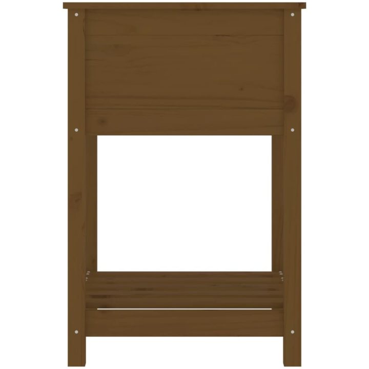 Odlingslåda med hylla honungsbrun 54x54x81 cm massiv furu vidaXL 57 x 54 x 81 cm – bild 6