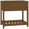 Odlingslåda med hylla honungsbrun massiv furu vidaXL 82.5 x 54 x 81 cm – miniatyr 2