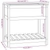 Odlingslåda med hylla honungsbrun massiv furu vidaXL 82.5 x 54 x 81 cm – miniatyr 8
