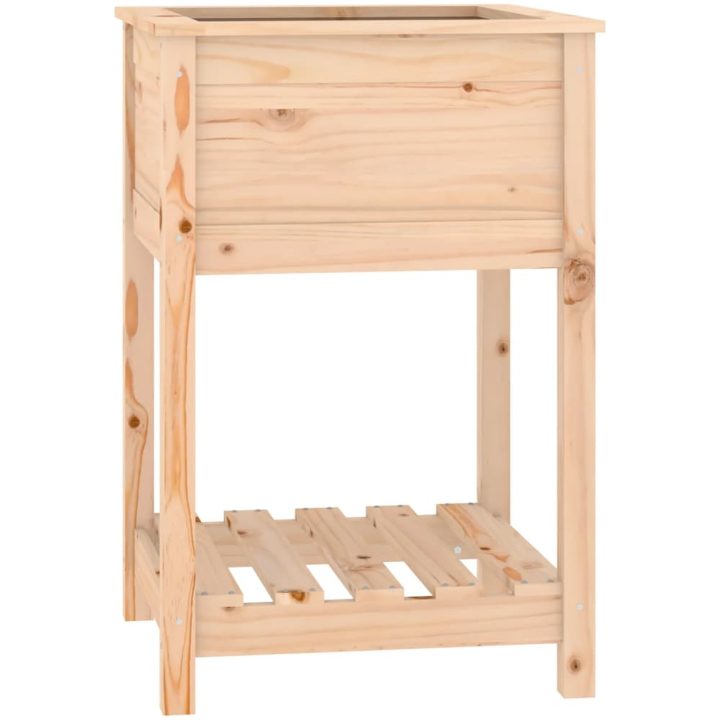 Odlingslåda med hylla massiv furu vidaXL 54 x 54 x 81 cm – bild 2