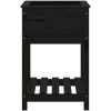 Odlingslåda med hylla svart 54x54x81 cm massiv furu vidaXL 58 x 54 x 81 cm – miniatyr 5