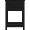 Odlingslåda med hylla svart 54x54x81 cm massiv furu vidaXL 58 x 54 x 81 cm – miniatyr 6