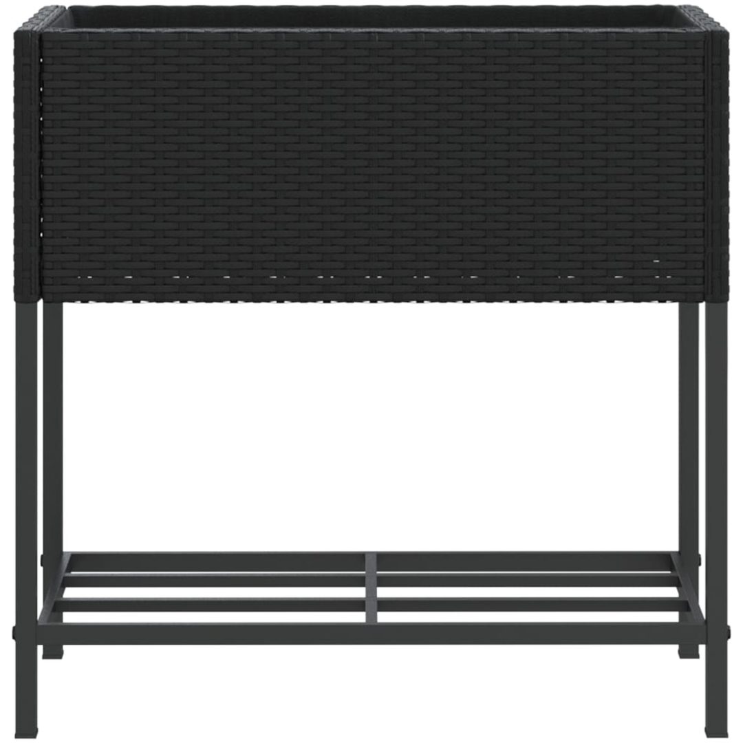 Odlingslåda med hylla svart konstrottning vidaXL 70 x 28 x 70 cm – bild 5