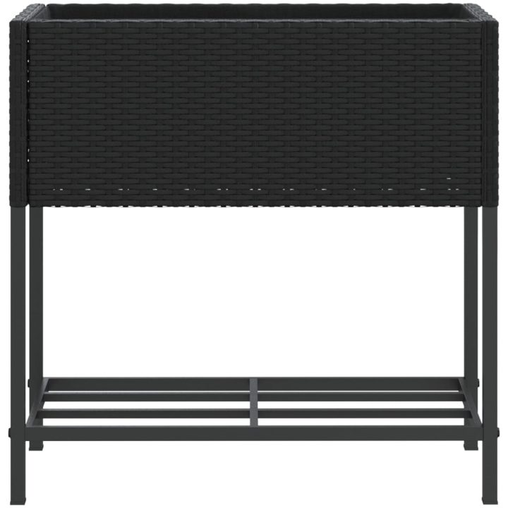 Odlingslåda med hylla svart konstrottning vidaXL 70 x 28 x 70 cm – bild 5