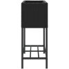 Odlingslåda med hylla svart konstrottning vidaXL 70 x 28 x 70 cm – miniatyr 6