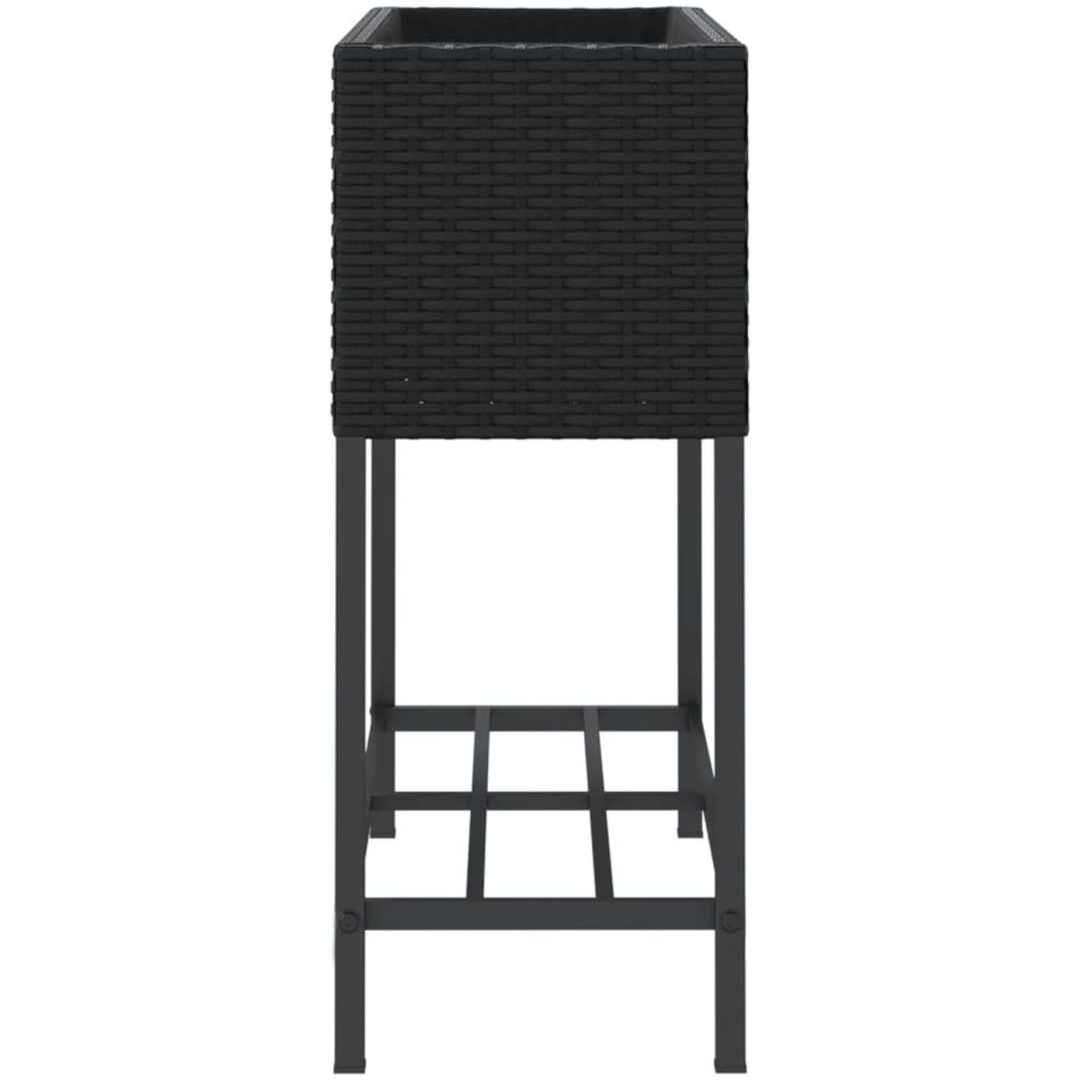 Odlingslåda med hylla svart konstrottning vidaXL 70 x 28 x 70 cm – bild 6