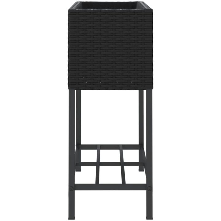 Odlingslåda med hylla svart konstrottning vidaXL 70 x 28 x 70 cm – bild 6