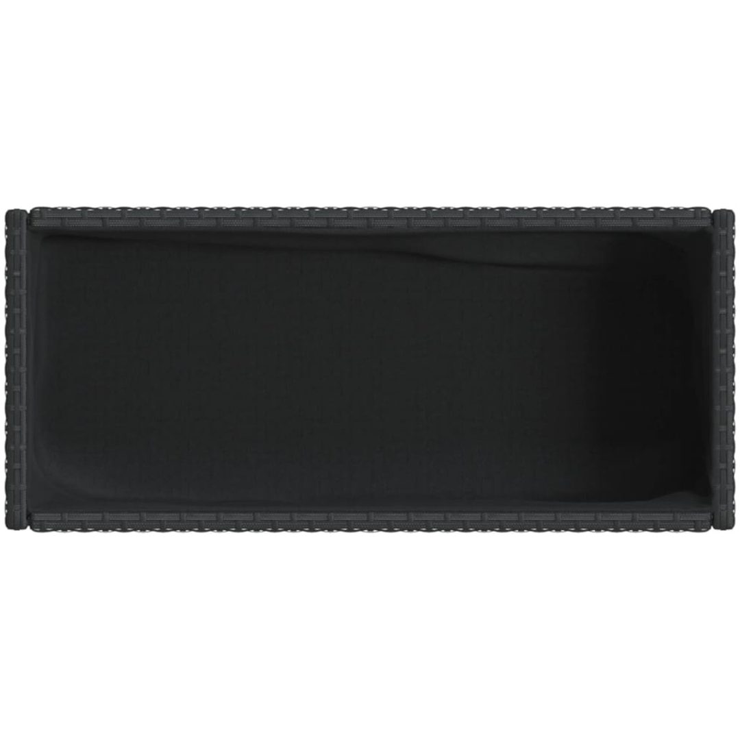 Odlingslåda med hylla svart konstrottning vidaXL 70 x 28 x 70 cm – bild 8