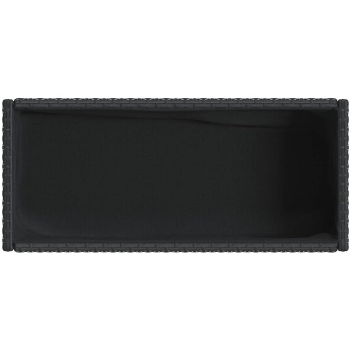 Odlingslåda med hylla svart konstrottning vidaXL 70 x 28 x 70 cm – bild 8