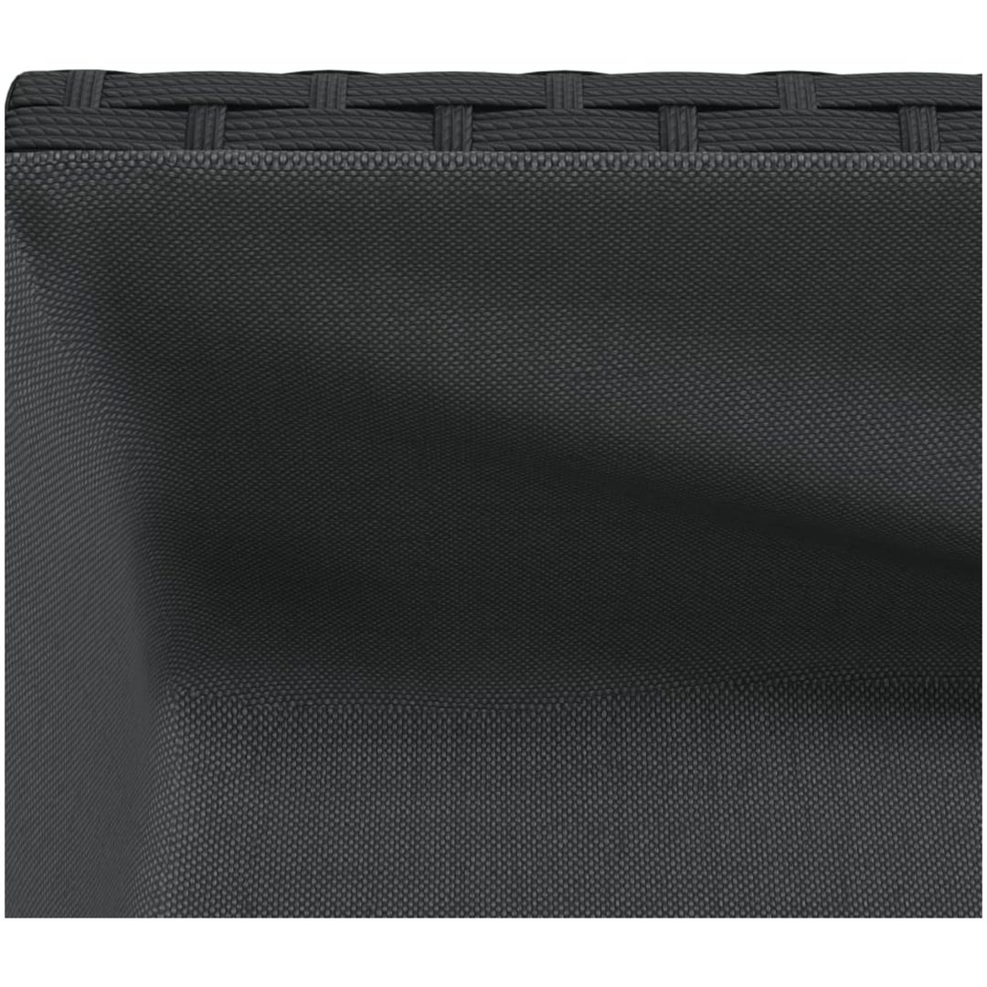 Odlingslåda med hylla svart konstrottning vidaXL 70 x 28 x 70 cm – bild 9