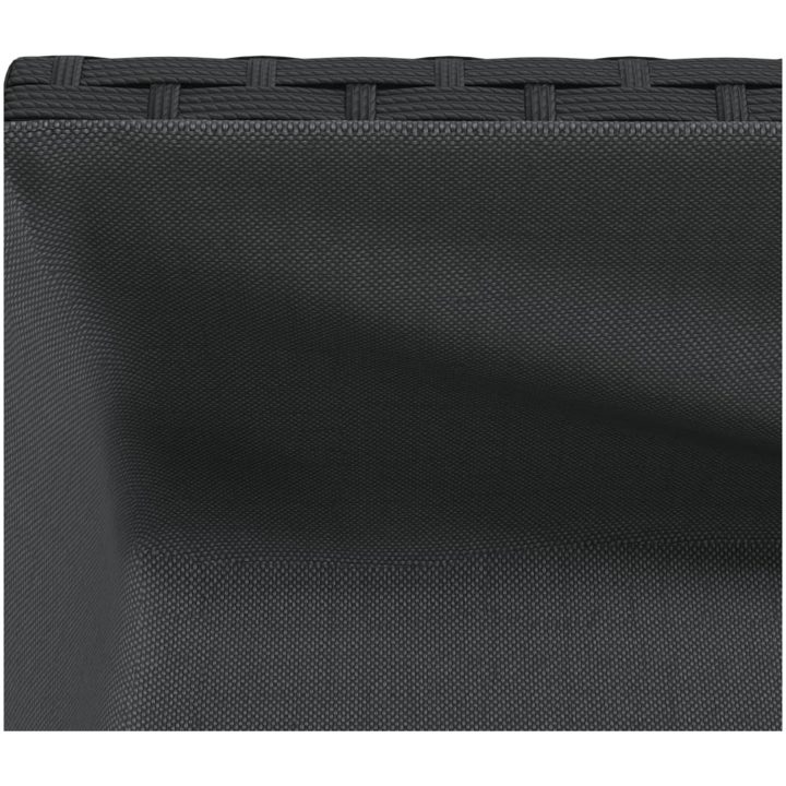 Odlingslåda med hylla svart konstrottning vidaXL 70 x 28 x 70 cm – bild 9