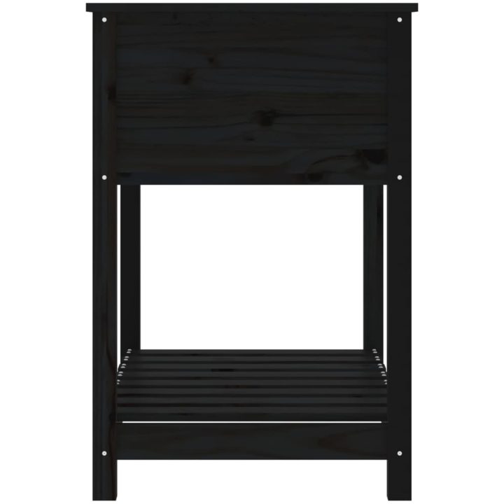 Odlingslåda med hylla svart massiv furu vidaXL 82.5 x 54 x 81 cm – bild 6