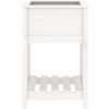 Odlingslåda med hylla vit 54x54x81 cm massiv furu vidaXL 55 x 54 x 81 cm – miniatyr 5