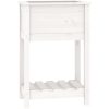Odlingslåda med hylla vit massiv furu vidaXL 54 x 34.5 x 81 cm – miniatyr 2
