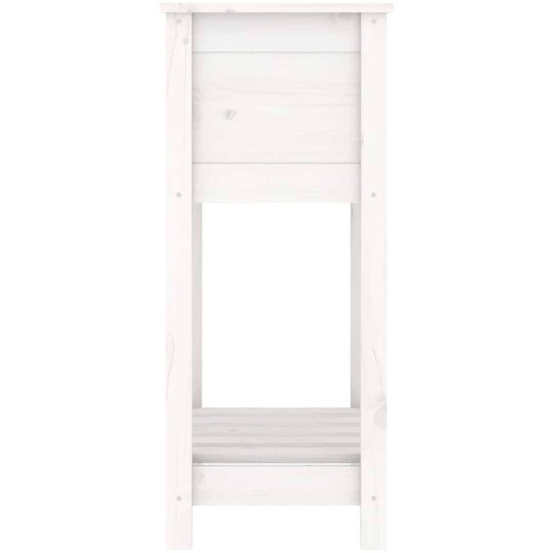 Odlingslåda med hylla vit massiv furu vidaXL 54 x 34.5 x 81 cm – bild 6