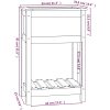 Odlingslåda med hylla vit massiv furu vidaXL 54 x 34.5 x 81 cm – miniatyr 8