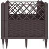 Odlingslåda med piggar brun PP vidaXL 43,5 x 43,5 x 43,5 cm – miniatyr 4