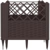 Odlingslåda med piggar brun PP vidaXL 43,5 x 43,5 x 43,5 cm – miniatyr 5