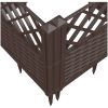 Odlingslåda med piggar brun PP vidaXL 43,5 x 43,5 x 43,5 cm – miniatyr 7