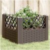 Odlingslåda med piggar brun PP vidaXL 43,5 x 43,5 x 43,5 cm – miniatyr 1