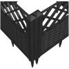 Odlingslåda med piggar svart PP vidaXL 43,5 x 43,5 x 43,5 cm – miniatyr 7