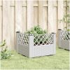 Odlingslåda med piggar vit PP vidaXL 43,5 x 43,5 x 43,5 cm – miniatyr 3