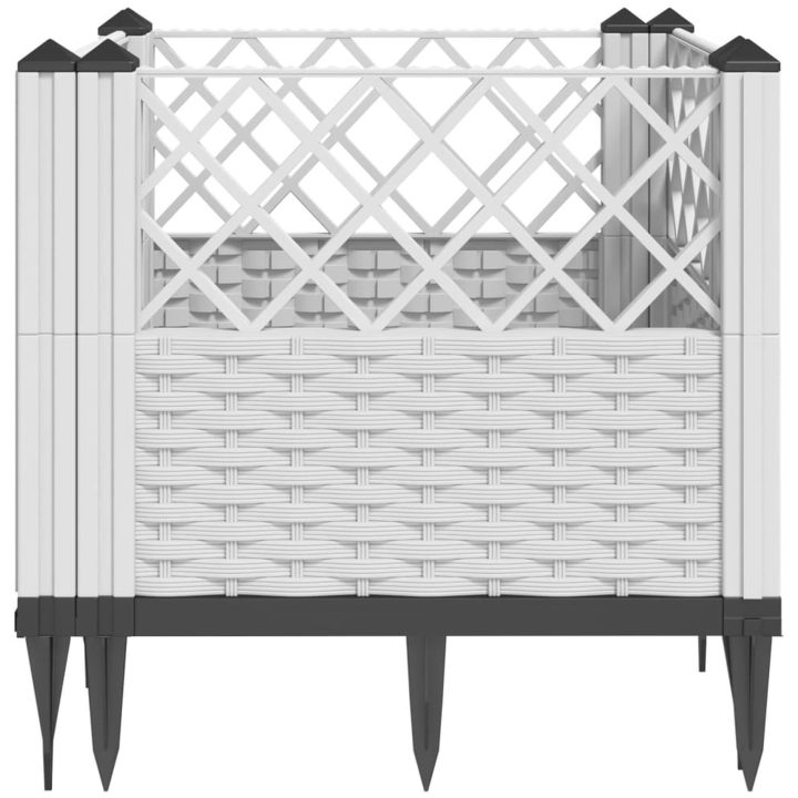 Odlingslåda med piggar vit PP vidaXL 43,5 x 43,5 x 43,5 cm – bild 5