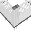 Odlingslåda med piggar vit PP vidaXL 43,5 x 43,5 x 43,5 cm – miniatyr 7
