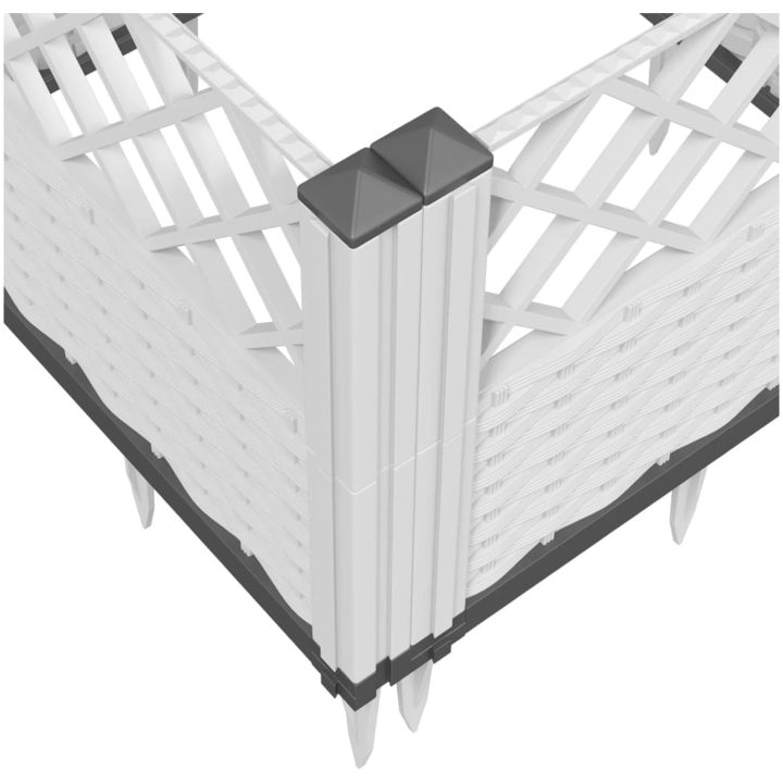 Odlingslåda med piggar vit PP vidaXL 43,5 x 43,5 x 43,5 cm – bild 7