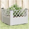 Odlingslåda med piggar vit PP vidaXL 43,5 x 43,5 x 43,5 cm – miniatyr 1