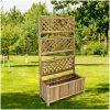 Odlingslåda med spaljé bambu vidaXL 70 cm – miniatyr 1