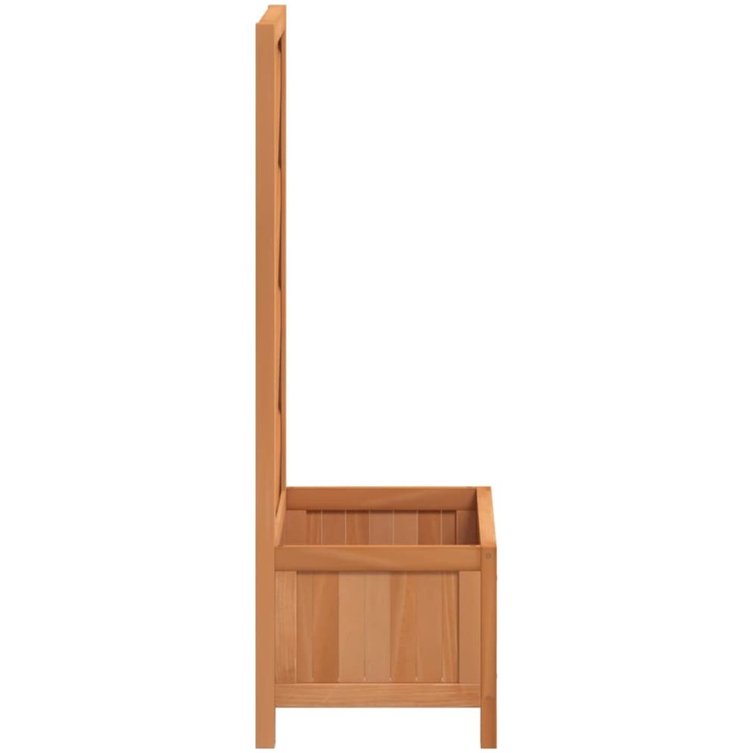Odlingslåda med spaljé brun massivt granträ vidaXL 40 x 30 x 90 cm – bild 5