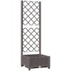 Odlingslåda med spaljé brun PP vidaXL 40 x 40 x 121.5 cm – miniatyr 2