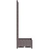 Odlingslåda med spaljé brun PP vidaXL 40 x 40 x 121.5 cm – miniatyr 5