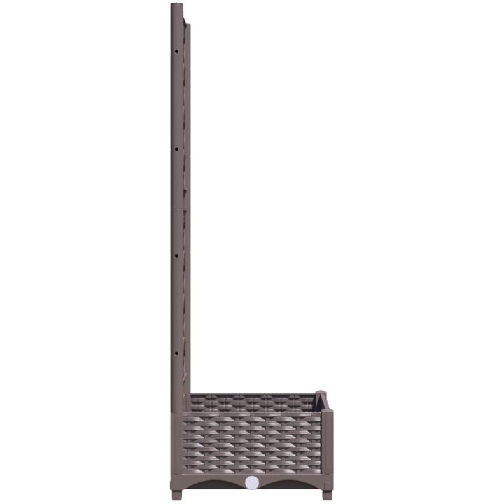 Odlingslåda med spaljé brun PP vidaXL 40 x 40 x 121.5 cm – bild 5