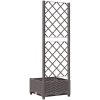 Odlingslåda med spaljé brun PP vidaXL 40 x 40 x 121.5 cm – miniatyr 6