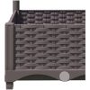 Odlingslåda med spaljé brun PP vidaXL 40 x 40 x 121.5 cm – miniatyr 7