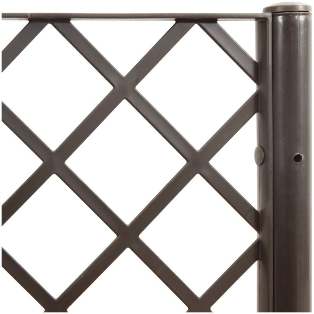 Odlingslåda med spaljé brun PP vidaXL 40 x 40 x 142 cm – bild 7