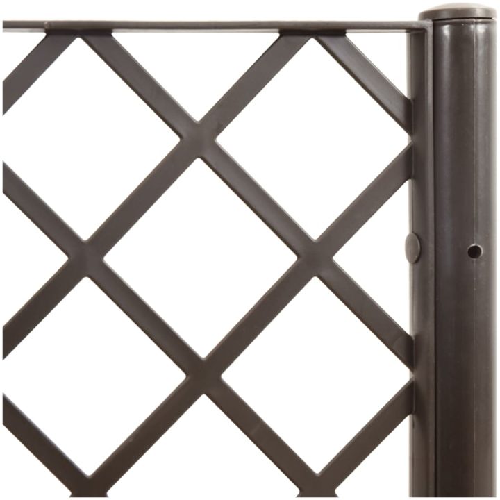 Odlingslåda med spaljé brun PP vidaXL 40 x 40 x 142 cm – bild 7