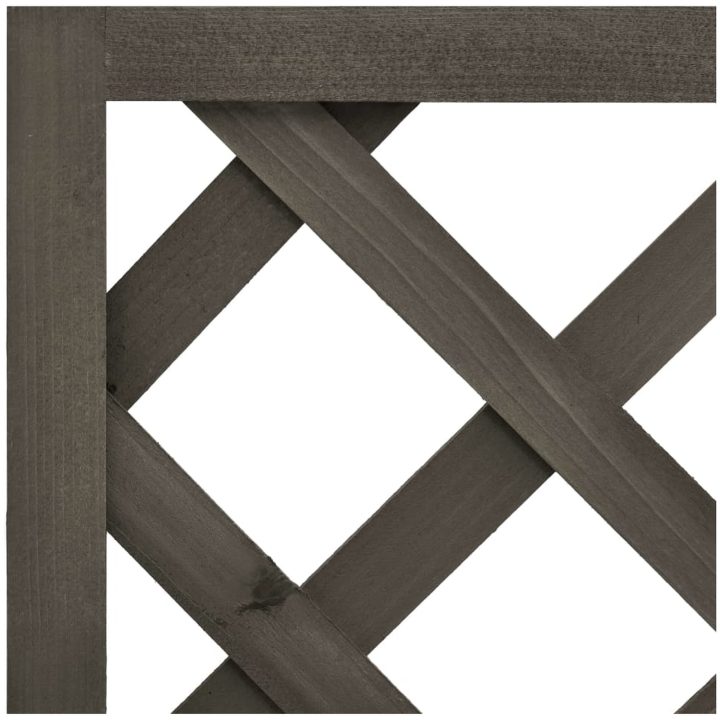 Odlingslåda med spaljé grå 50x25x90 cm massivt granträ vidaXL – bild 5