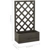 Odlingslåda med spaljé grå 50x25x90 cm massivt granträ vidaXL – miniatyr 6