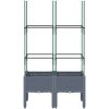 Odlingslåda med spaljé grå PP vidaXL 80 x 40 x 142,5 cm – miniatyr 3